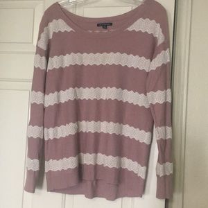 Lace stripes A&E sweater